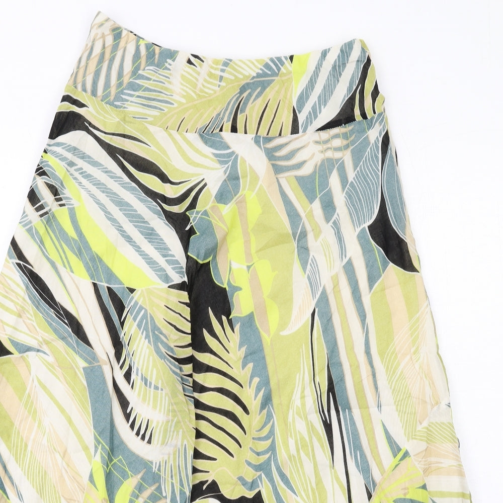 Principles Womens Multicoloured Geometric Cotton Swing Skirt Size 10