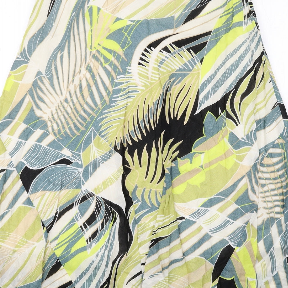 Principles Womens Multicoloured Geometric Cotton Swing Skirt Size 10
