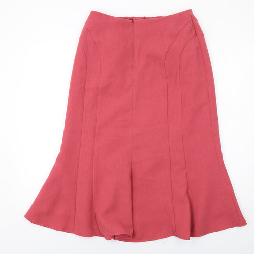 Eastex Womens Pink Polyester Swing Skirt Size 12 Zip