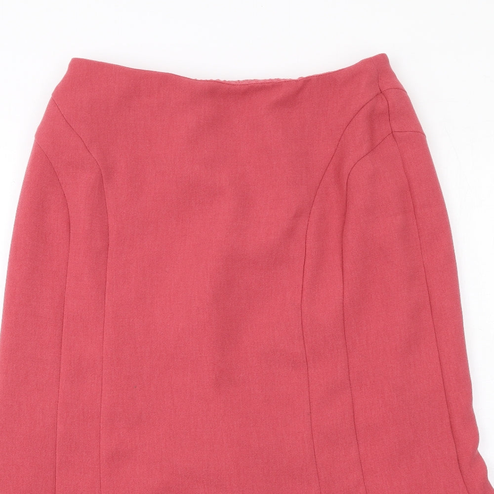 Eastex Womens Pink Polyester Swing Skirt Size 12 Zip