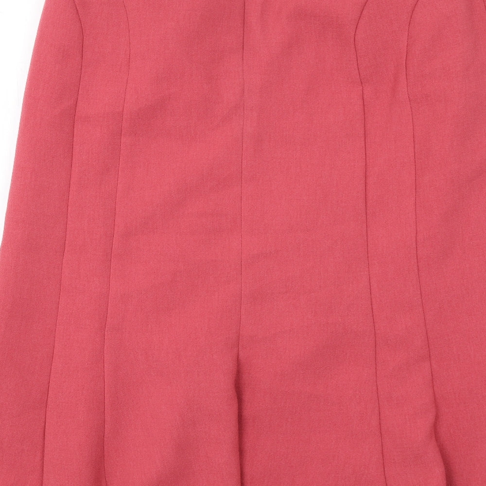 Eastex Womens Pink Polyester Swing Skirt Size 12 Zip