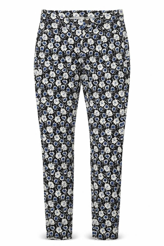 Uniqlo Womens Black Floral Cotton Skinny Jeans Size M L30 in Regular Button