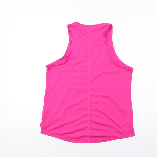 Nike Womens Pink Polyester Pullover Tank Size M Round Neck Pullover