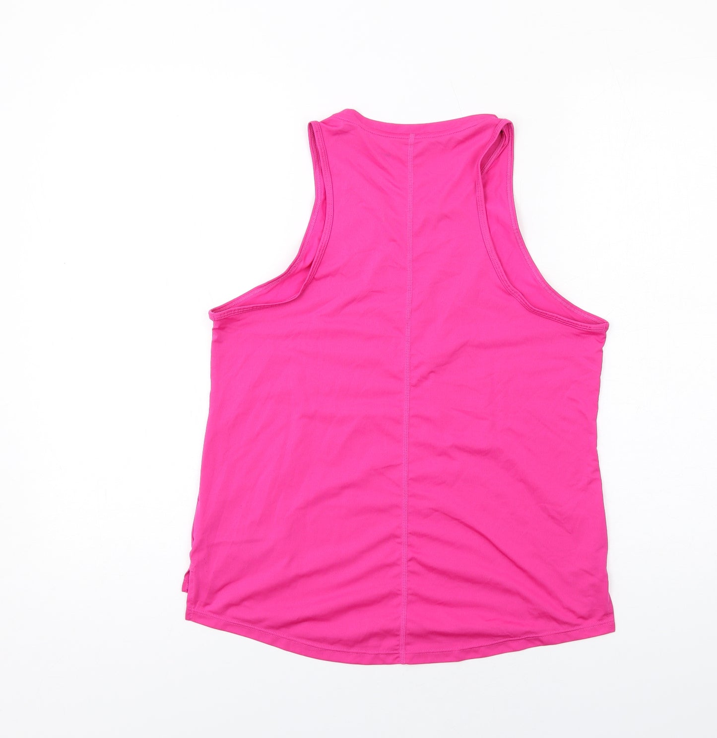 Nike Womens Pink Polyester Pullover Tank Size M Round Neck Pullover