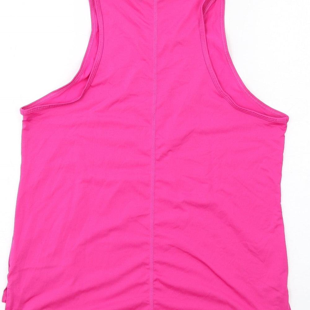 Nike Womens Pink Polyester Pullover Tank Size M Round Neck Pullover