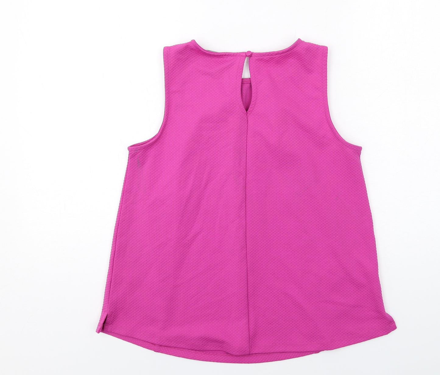 Dorothy Perkins Womens Purple Polyester Basic Tank Size 10 Round Neck - Textured