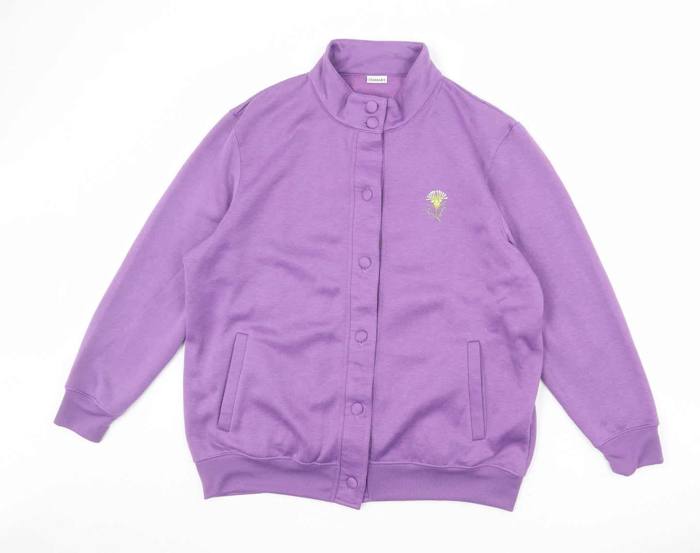 Damart Womens Purple Bomber Jacket Jacket Size 18 Button