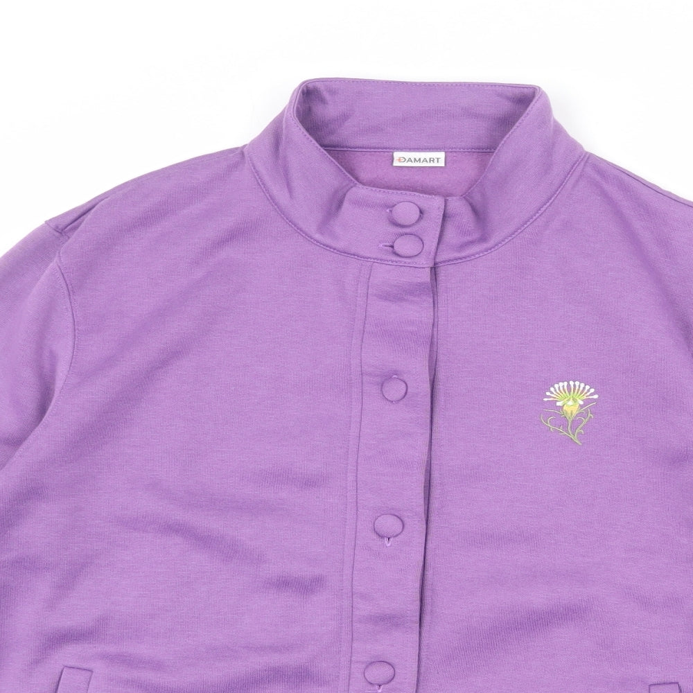 Damart Womens Purple Bomber Jacket Jacket Size 18 Button