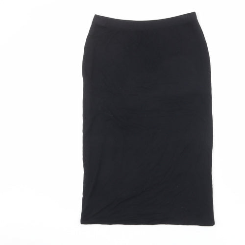 Oasis Womens Black Viscose Straight & Pencil Skirt Size XS