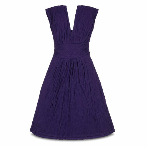 Dorothy Perkins Womens Purple Viscose Fit & Flare Size 8 V-Neck Pullover
