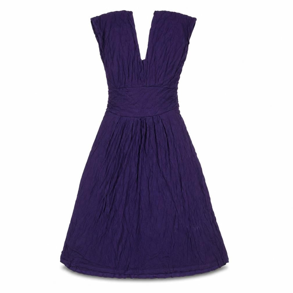 Dorothy Perkins Womens Purple Viscose Fit & Flare Size 8 V-Neck Pullover