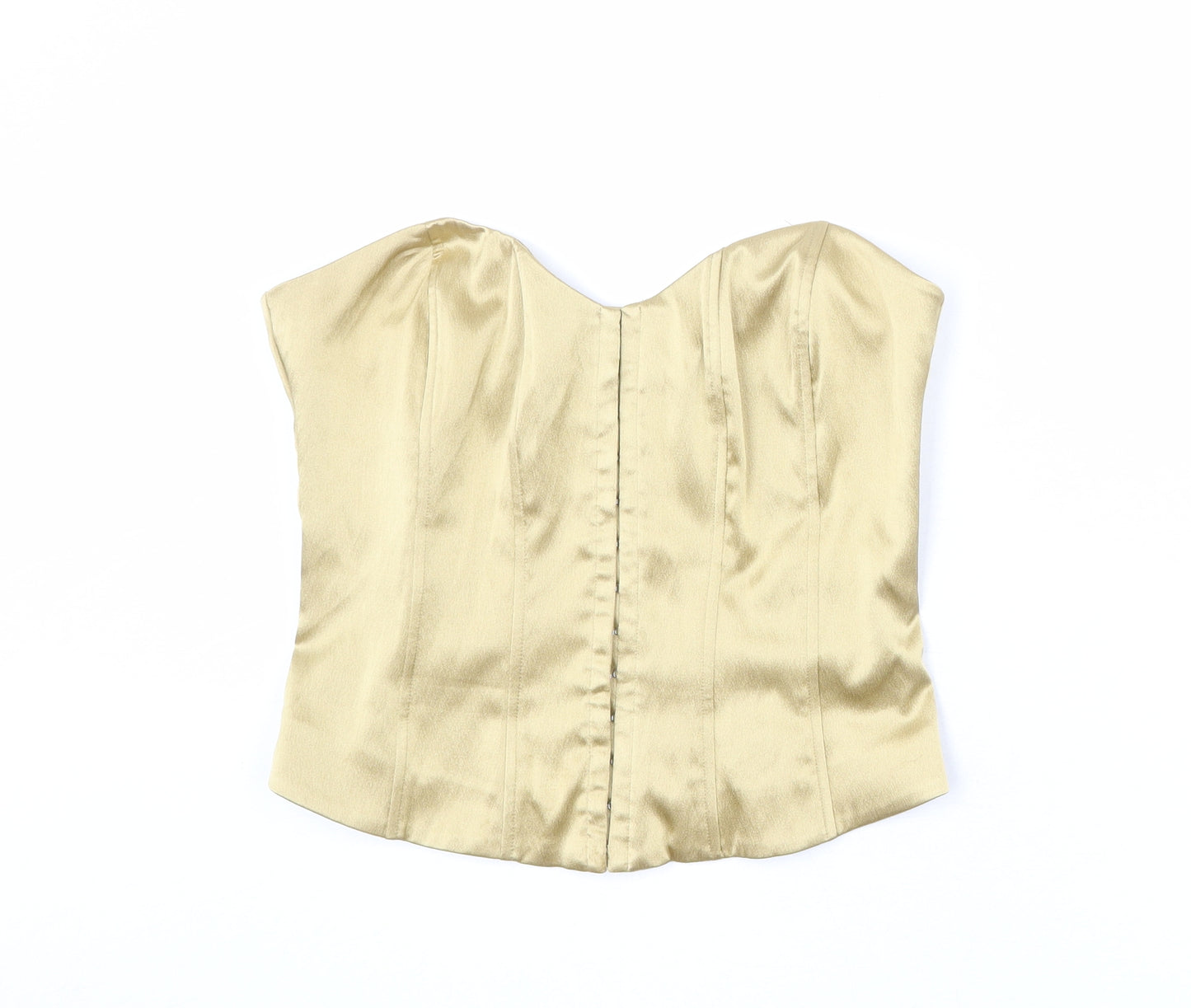 Together Womens Gold Polyester Cropped Tank Size 14 Sweetheart