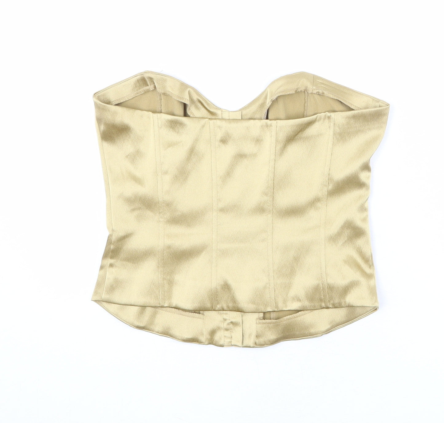 Together Womens Gold Polyester Cropped Tank Size 14 Sweetheart