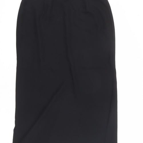 Wallis Womens Black Polyester Straight & Pencil Skirt Size 14 Zip