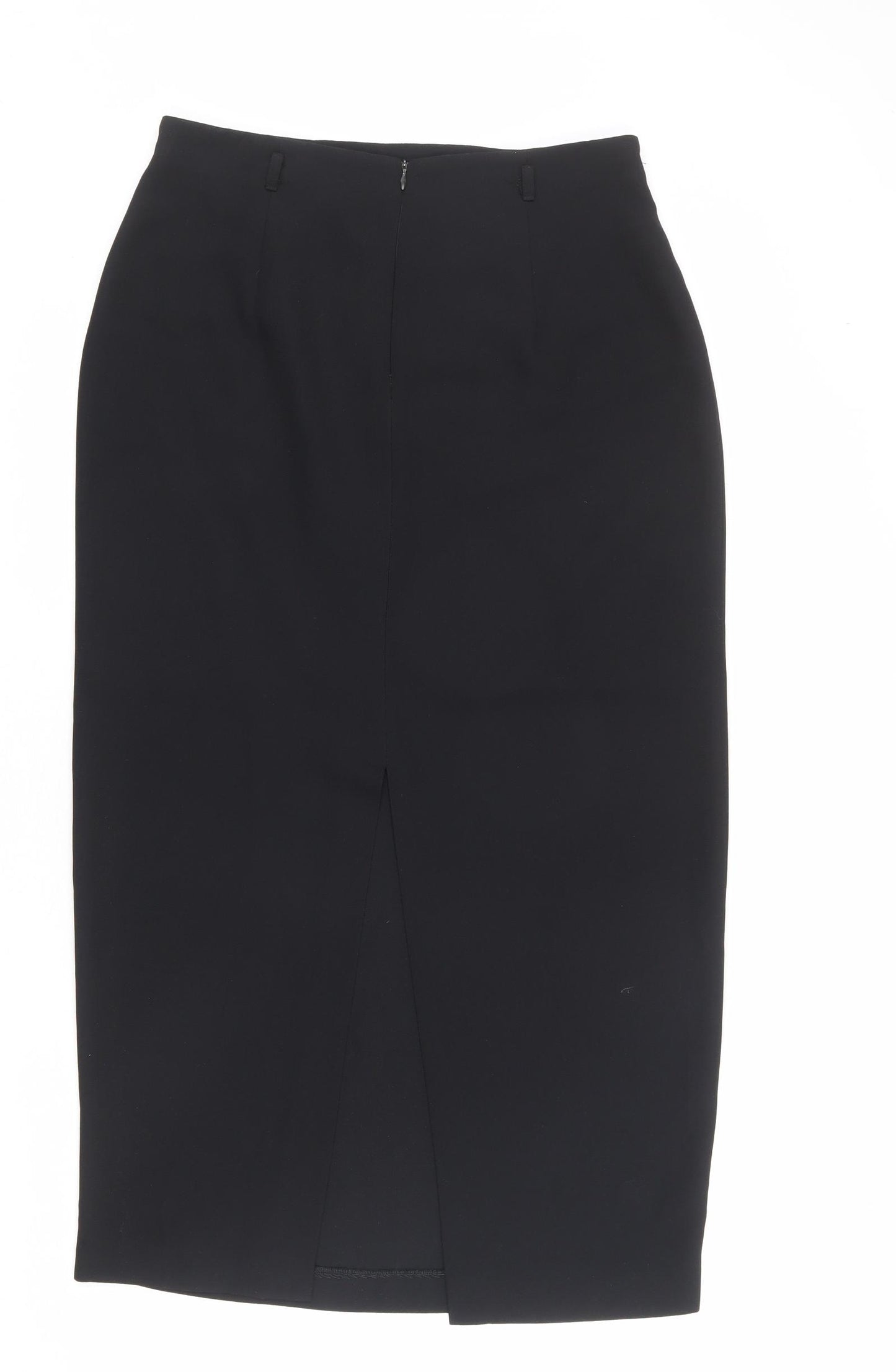 Wallis Womens Black Polyester Straight & Pencil Skirt Size 14 Zip