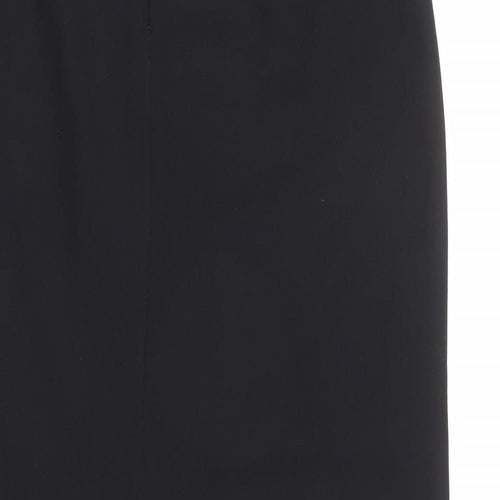 Wallis Womens Black Polyester Straight & Pencil Skirt Size 14 Zip