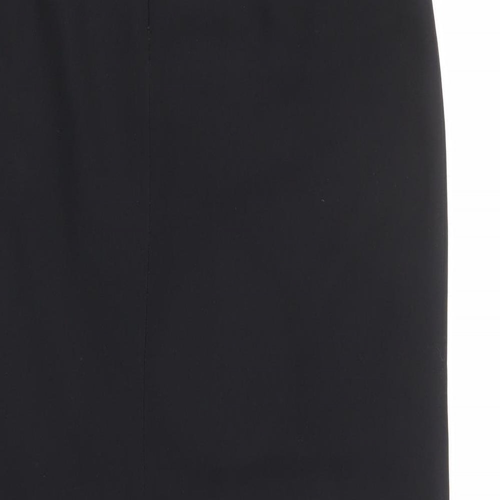 Wallis Womens Black Polyester Straight & Pencil Skirt Size 14 Zip