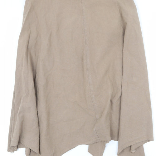 JO THIRTY Womens Beige Cotton Swing Skirt Size 10 Button