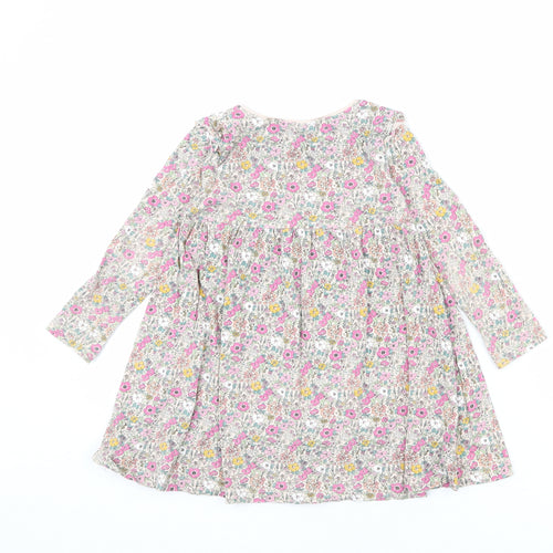 NEXT Girls Multicoloured Floral 100% Cotton A-Line Size 4-5 Years Round Neck Pullover