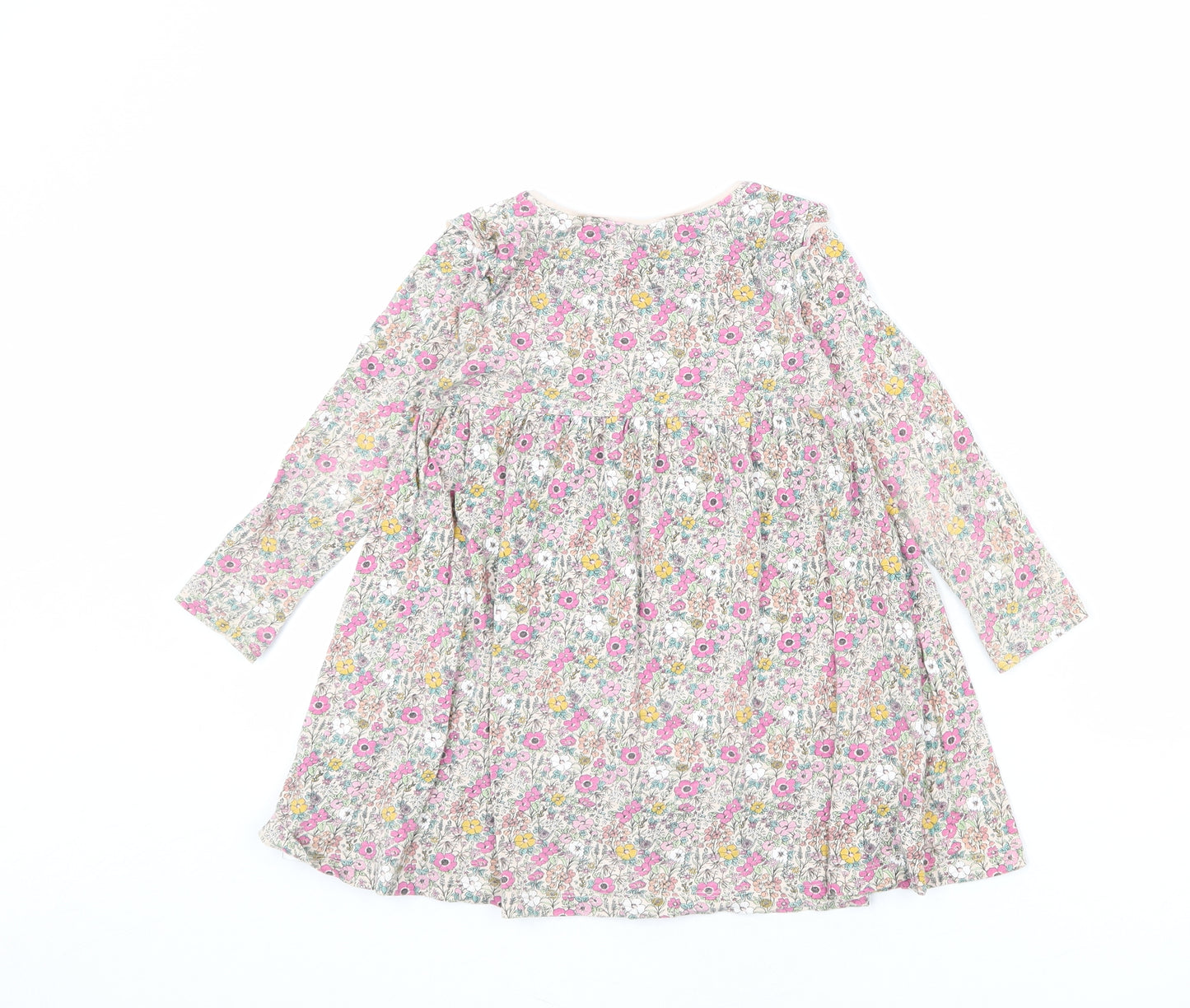 NEXT Girls Multicoloured Floral 100% Cotton A-Line Size 4-5 Years Round Neck Pullover