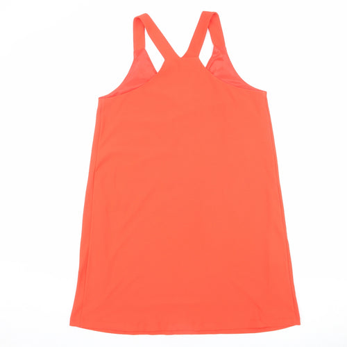 Mango Womens Red Polyester Tank Dress Size M V-Neck Pullover