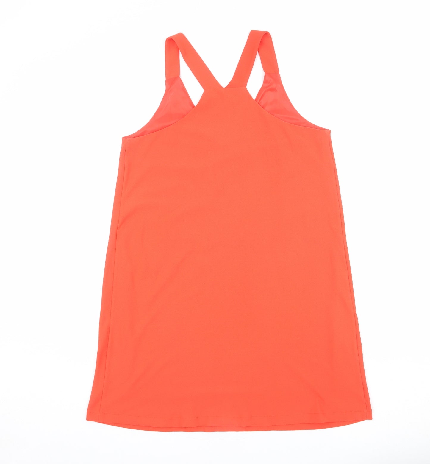 Mango Womens Red Polyester Tank Dress Size M V-Neck Pullover