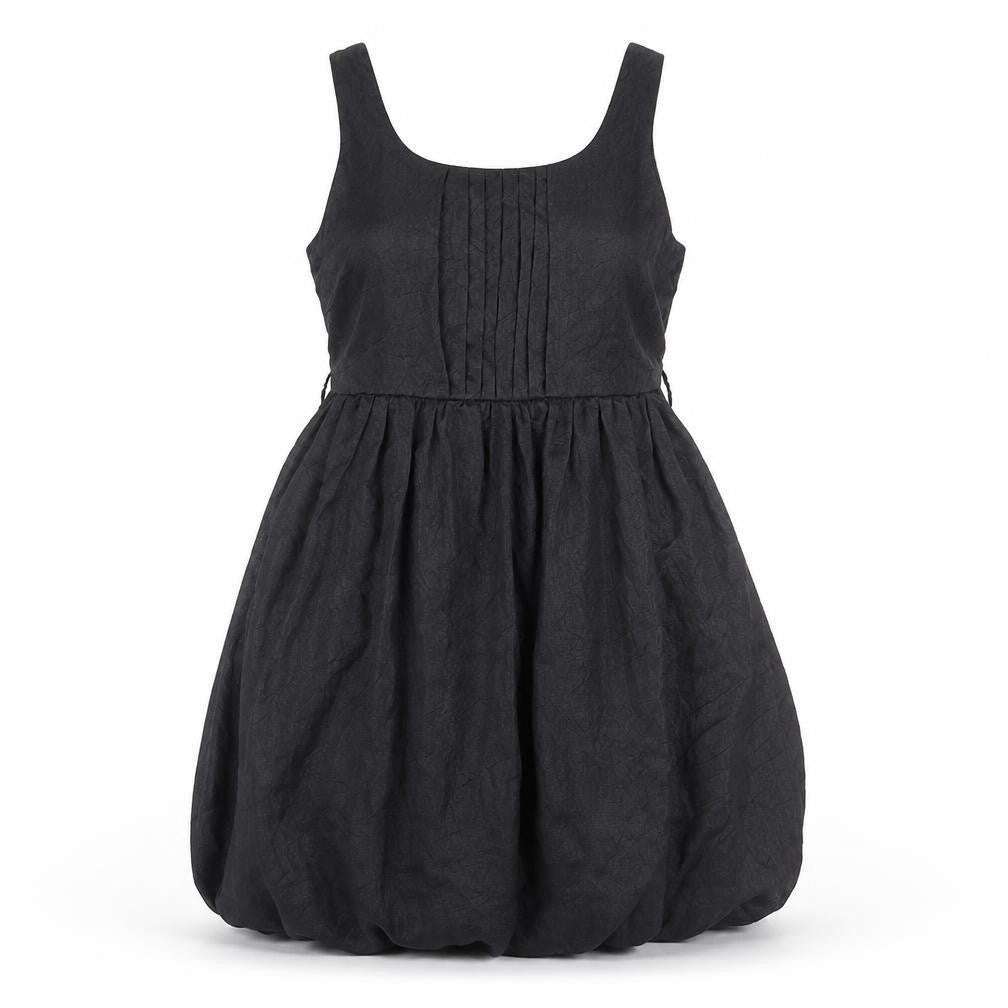 Pussycat London Womens Black Polyester Slip Dress Size M Scoop Neck Zip - Size M-L