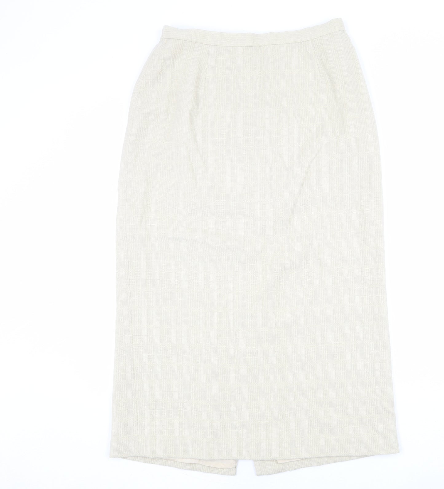 Peter Martin Womens Beige Wool Straight & Pencil Skirt Size 16 Zip