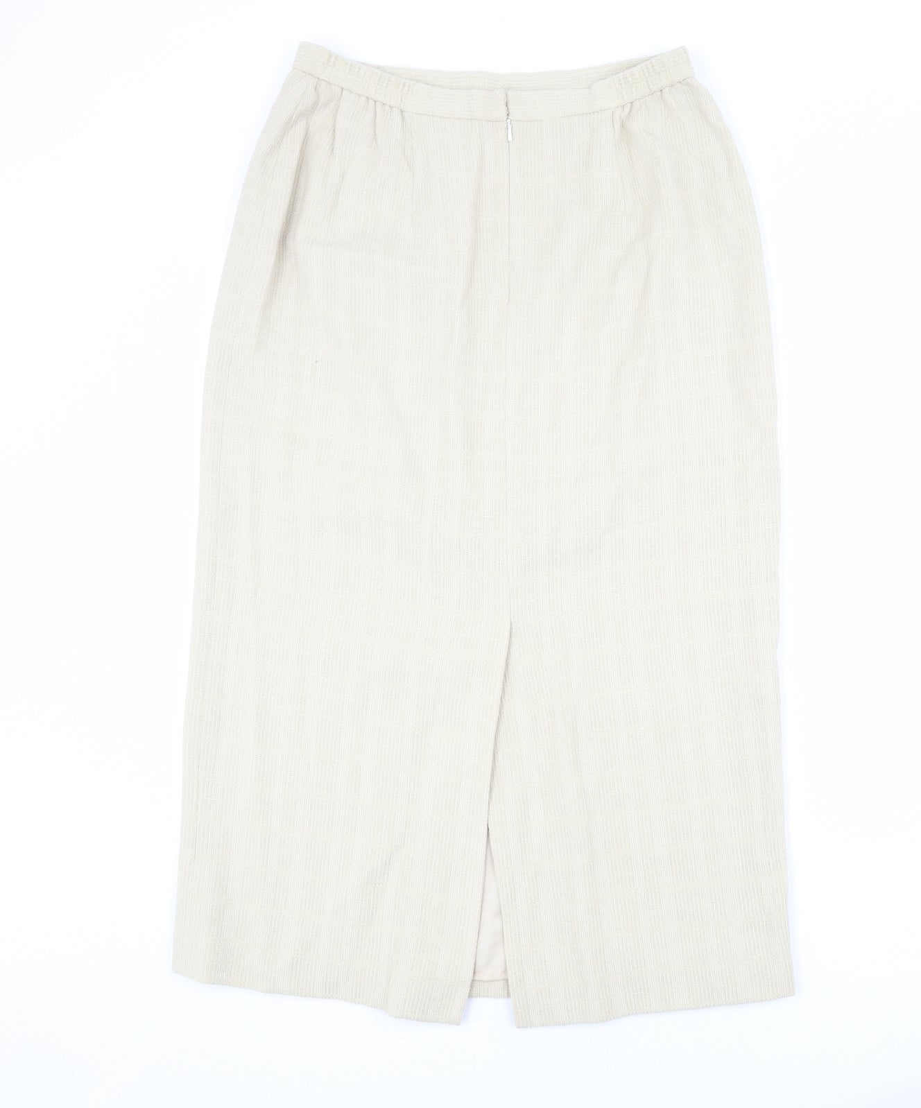 Peter Martin Womens Beige Wool Straight & Pencil Skirt Size 16 Zip