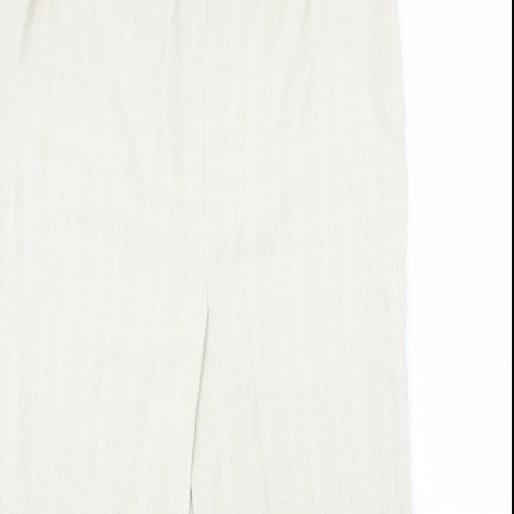 Peter Martin Womens Beige Wool Straight & Pencil Skirt Size 16 Zip