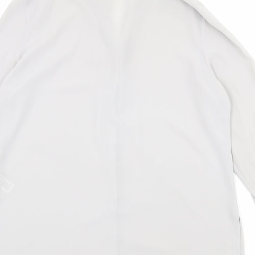 St Michael Womens Grey Polyester Basic Button-Up Size 14 Collared