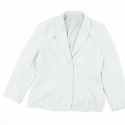 NEXT Womens Blue Polyester Jacket Blazer Size 14