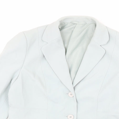 NEXT Womens Blue Polyester Jacket Blazer Size 14