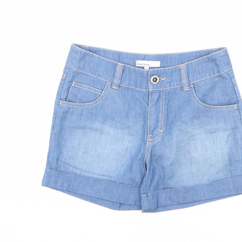 Animal Womens Blue Cotton Hot Pants Shorts Size 8 L4 in Regular Zip