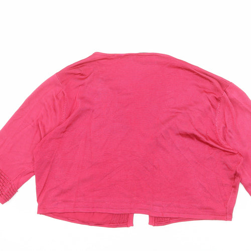 CC Womens Pink V-Neck Viscose Cardigan Jumper Size XL