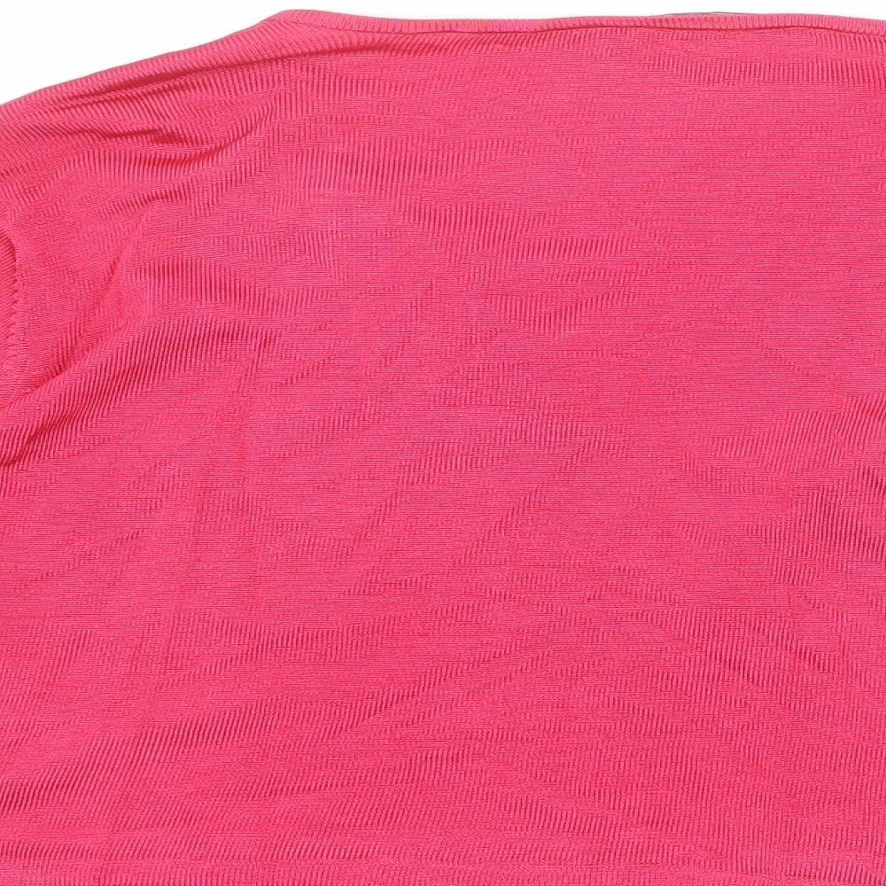 CC Womens Pink V-Neck Viscose Cardigan Jumper Size XL