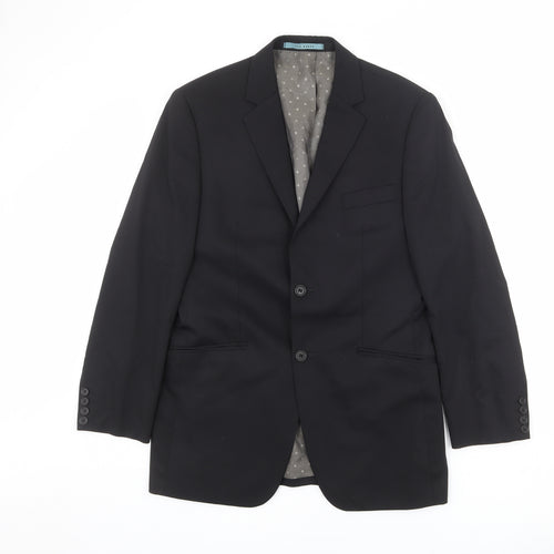 Ted Baker Mens Black Wool Jacket Suit Jacket Size 38 Regular