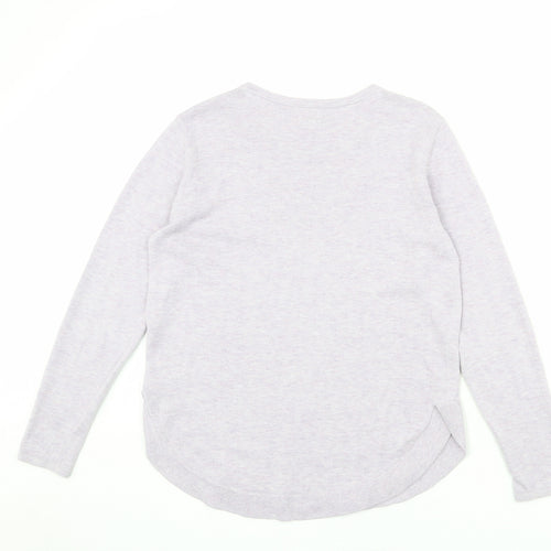Fat Face Womens Purple Round Neck Cotton Pullover Jumper Size 8