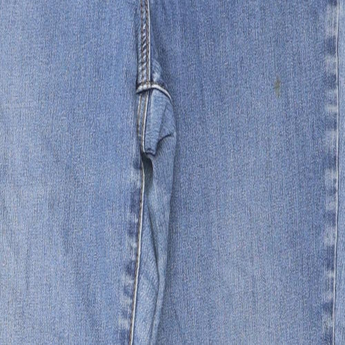 Bonmarché Womens Blue Cotton Bootcut Jeans Size 10 L30 in Regular Zip