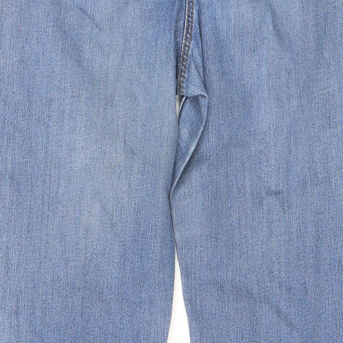 Bonmarché Womens Blue Cotton Bootcut Jeans Size 10 L30 in Regular Zip