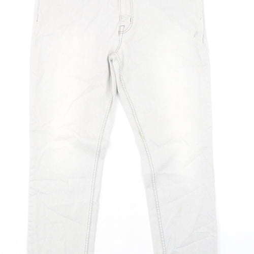 Goodfellow&Co Mens Grey Cotton Tapered Jeans Size 36 in L30 in Regular Zip