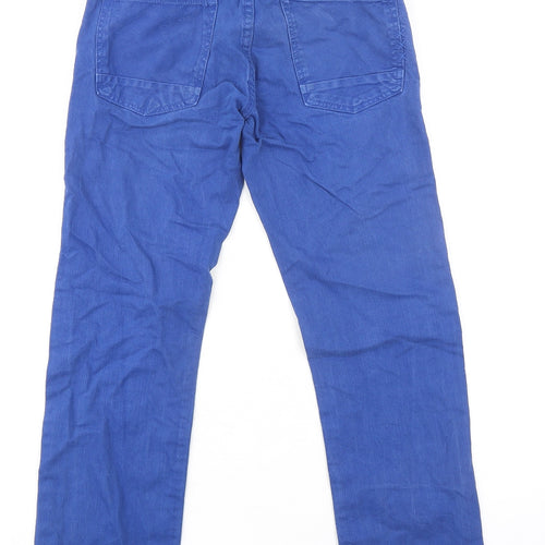 Scotch Shrunk Womens Blue Cotton Straight Jeans Size 10 L27 in Regular Zip