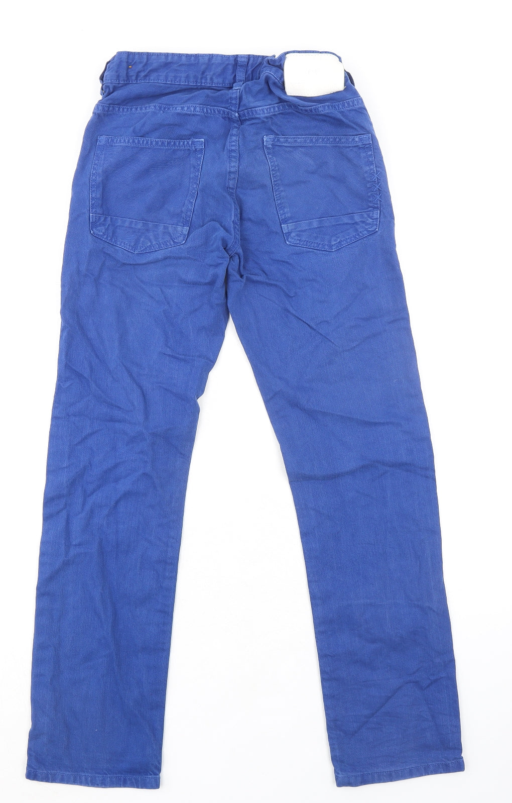 Scotch Shrunk Womens Blue Cotton Straight Jeans Size 10 L27 in Regular Zip