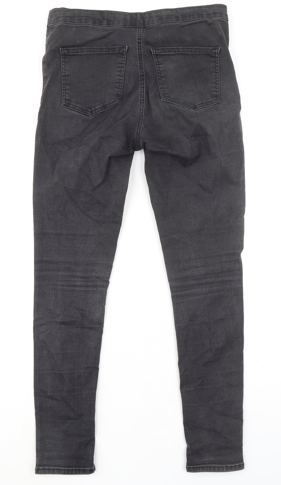 Topshop Womens Black Cotton Jegging Jeans Size 10 L30 in Regular