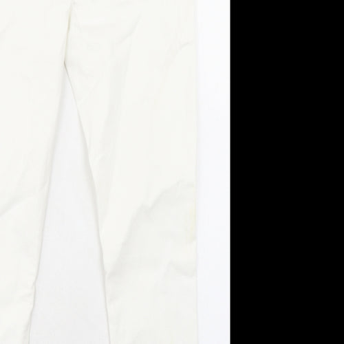 Marks and Spencer Womens White Cotton Skinny Jeans Size 12 L25 in Regular Zip