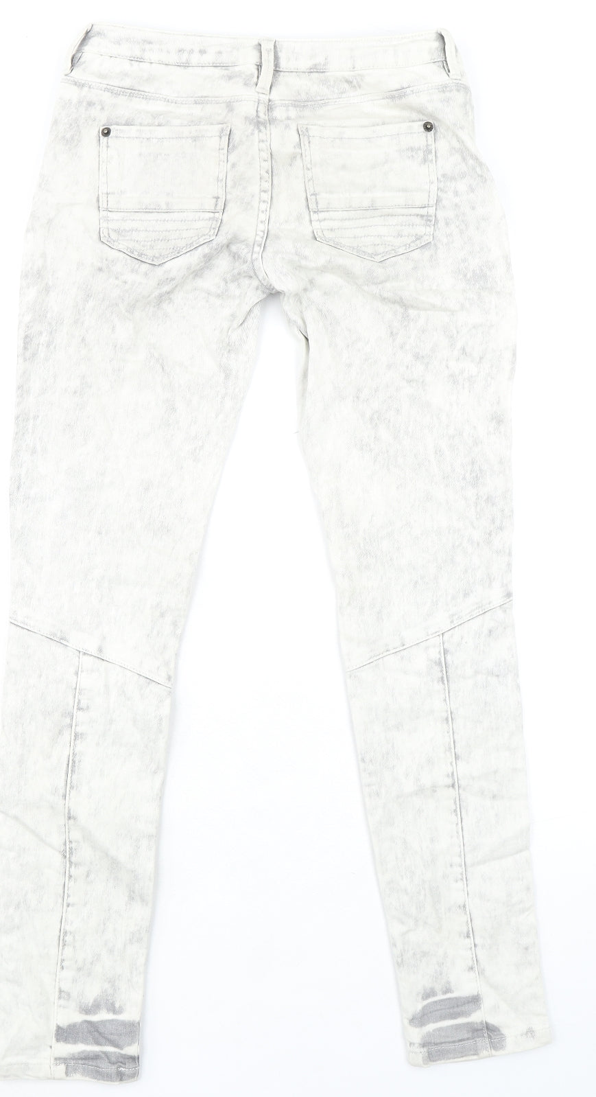 Abandon Ship Womens Grey Cotton Skinny Jeans Size 26 in L30 in Slim Zip - Zip pocket detail