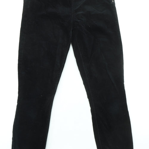 Gap Womens Black Cotton Trousers Size 26 in L28 in Regular Zip