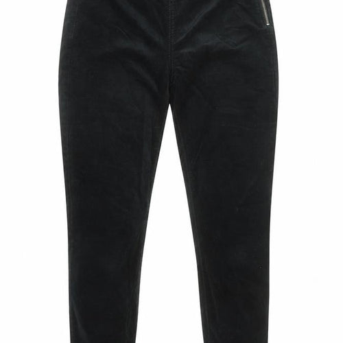 Gap Womens Black Cotton Trousers Size 26 in L28 in Regular Zip