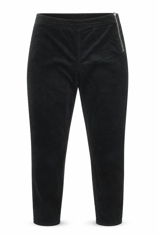 Gap Womens Black Cotton Trousers Size 26 in L28 in Regular Zip