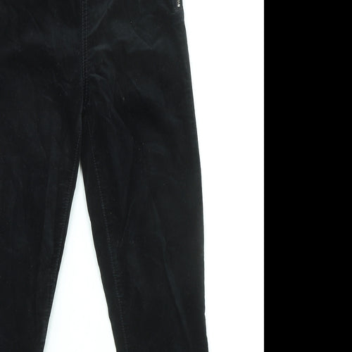 Gap Womens Black Cotton Trousers Size 26 in L28 in Regular Zip